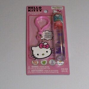 Sanrio Hello Kitty Clear lip gloss with heart confetti & Keychain